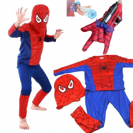Strój Spiderman ( Bluzka, Spodnie, Maska I Wyrzutnia) - 122-128 Inna marka