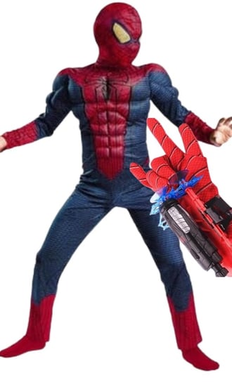 Strój Spiderman z wyrzutnią - 122-128 Inna marka