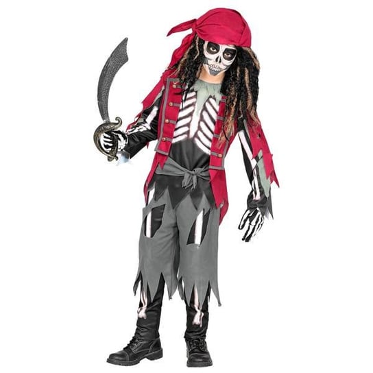 Strój Szkielet Pirata Halloween-116 Widmann