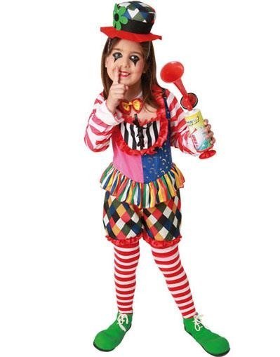 Strój zabawna dziewczynka klaun, rozmiar 116 Euro Carnavales