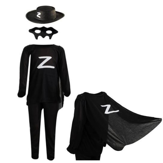 Strój Zorro 110-120Cm  Kombinezon Maska Kapelusz Inna marka