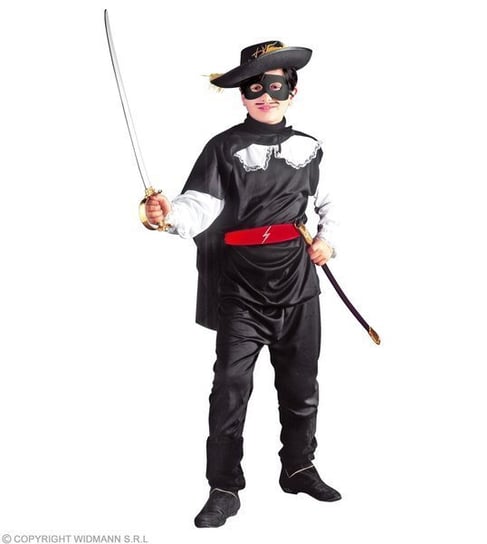 Strój Zorro, rozmiar 140 Widmann