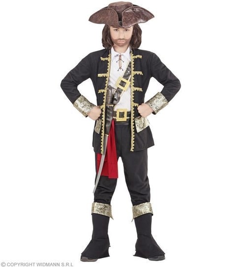 Stroje dla dzieci, strój małego pirata barbossy, rozmiar 158 Widmann