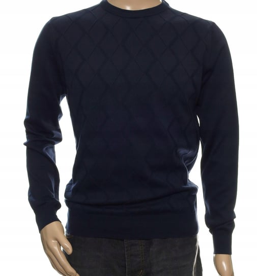 STROKERS klasyczny sweter męski granatowy okrągły pod szyję z bawełny XL Inna marka