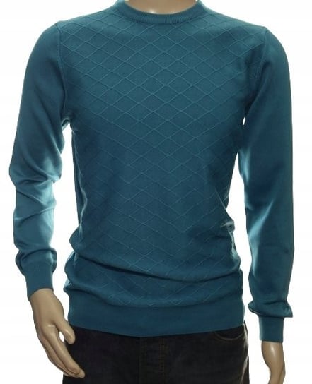 Strokers Klasyczny Sweter Męski Z Bawełny Ze Wzorem Tłoczonym M Morski Inna marka