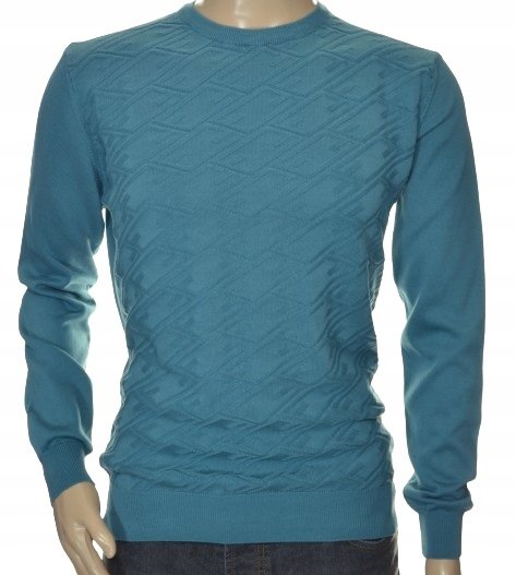 Strokers Premium Klasyczny Elegancki Sweter Męski Bawełniany Xxl 2Xl Morski Inna marka