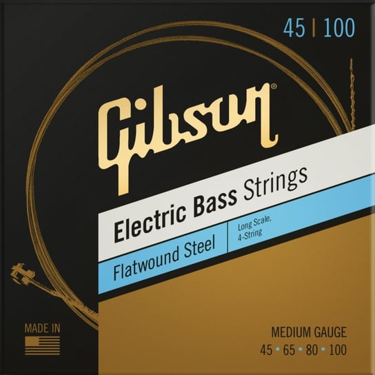 Struny Basowe Gibson Long Scale Flatwound Eb Strings 045-100 Medium Gibsons
