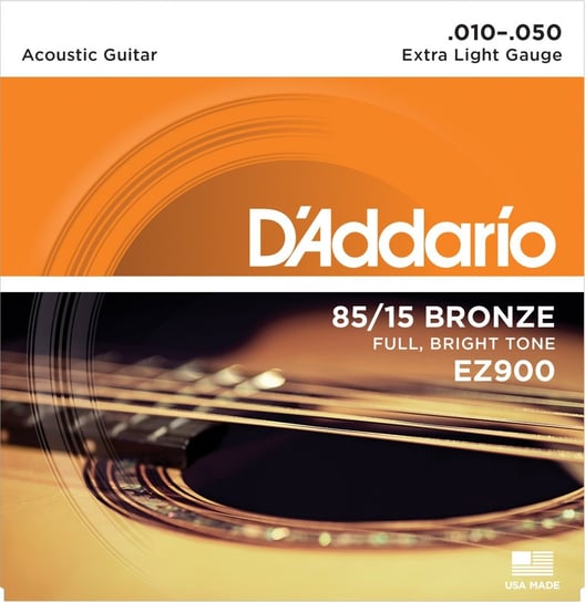 Struny do Gitary Akustycznej 10-50 D'Addario EZ900 D'Addario