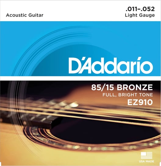 Struny do Gitary Akustycznej 11-52 D'Addario EZ910 D'Addario