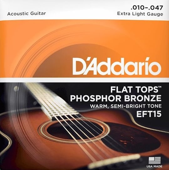 Struny do gitary akustycznej Daddario EFT15 10-47 D'Addario