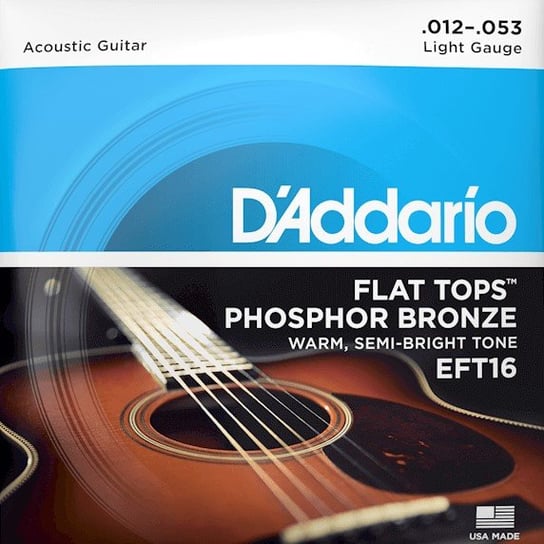 Struny do gitary akustycznej Daddario EFT16 12-53 D'Addario