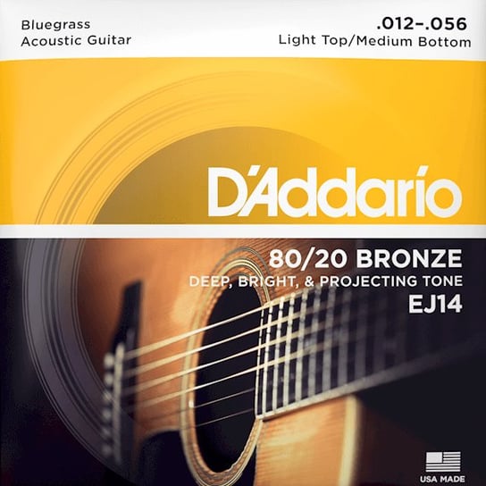 Struny do gitary akustycznej Daddario EJ14 12-56 D'Addario