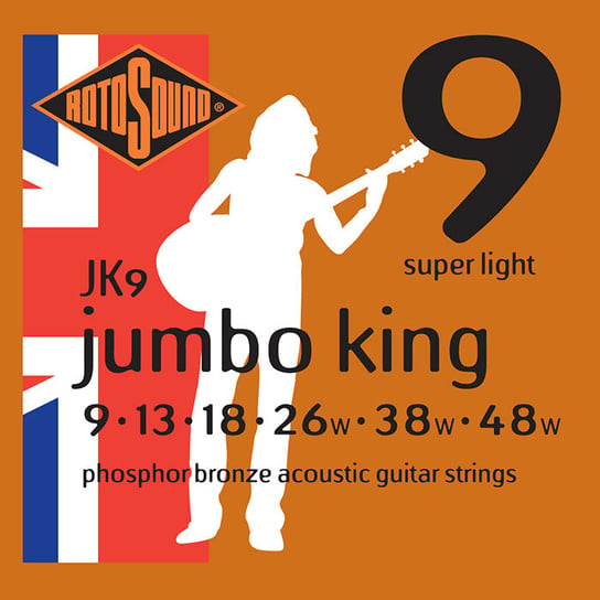 Struny do gitary akustycznej ROTOSOUND JK9, 9-48 Rotosound