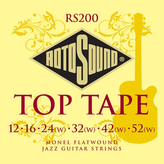 Struny do gitary akustycznej ROTOSOUND RS200 - 6 strun Top Tape [12-52] stalowe Rotosound