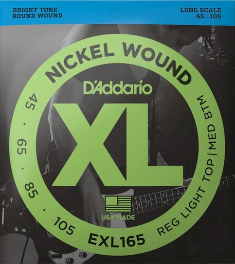 Struny do gitary basowej basu Daddario EXL165 D'Addario
