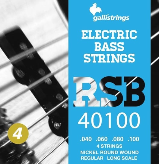 struny do gitary basowej GALLI STRINGS - ROCK STAR RSB40100 NICKEL WOUND /040-100/ Inny producent
