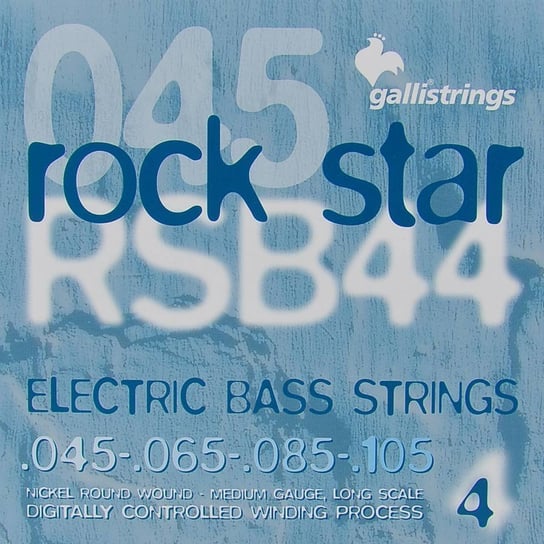 struny do gitary basowej GALLI STRINGS - ROCK STAR RSB44 NICKEL WOUND /045-105/ Inny producent