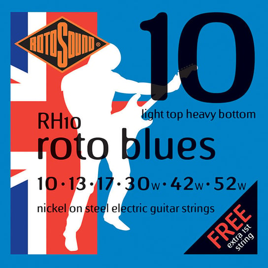 Struny do Gitary Elektrycznej 10-52 Rotosound Blues RH10 Rotosound