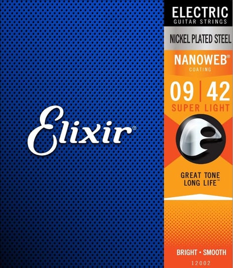 Struny do Gitary Elektrycznej 9-42 Elixir Nanoweb Elixir