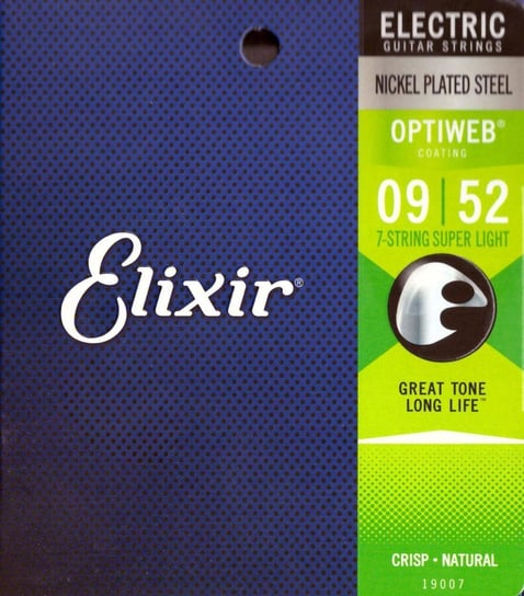 Struny Do Gitary Elektrycznej Elixir 19007 Optiweb Sult (9-52) - 7 Elixir