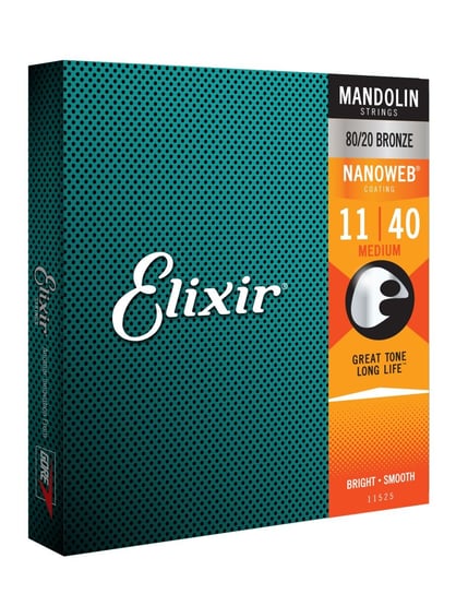 Struny do mandoliny ELIXIR Nanoweb 11525 80/20 Bronze 11-40 Elixir