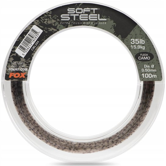 STRZAŁÓWKA FOX SOFT STEEL FLECK CAMO LEADER 35LB 0.50MM X 100M Fox