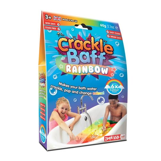 Strzelający proszek do kąpieli  Crackle Baff Colours 6 użyć 3 kolory 3+, Zimpli Kids Zimpli Kids