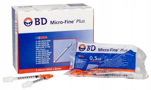 Strzykawki insulinowe BD Micro Fine Plus 0,5 ml Becton Dickinson