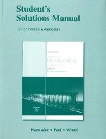 Student Solutions Manual for Introductory Mathematical Analysis for Business, Economics, and the Life and Social Sciences Haeussler Ernest F., Paul Richard S., Wood Richard J.