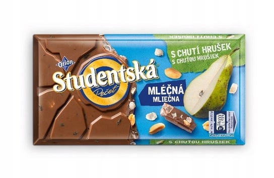 Studentska, czekolada mleczna z galaretkami gruszkowymi, 180g Nestle