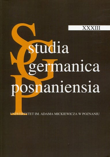 Studia Germanica Posnaniensia XXXIII Opracowanie zbiorowe