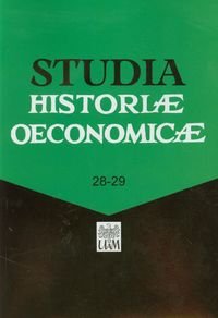 Studia historiae oeconomicae 28-29 Opracowanie zbiorowe