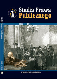 Studia Prawa Publicznego 1/2013 Opracowanie zbiorowe