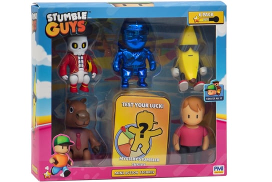 Stumble Guys, Mini Action Figures, 6 Pack Deluxe Box Stumble Guys