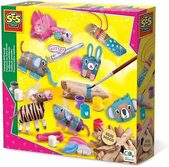 Stwórz Zwierzęta Z Drewna Ses Creative - Zabawki Kreatywne Dla Chłopców I Dziewczynek SES