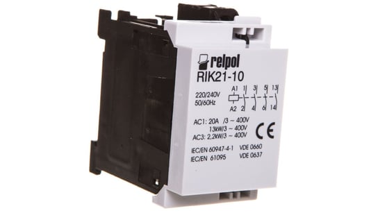 Stycznik mocy 3P 230V AC 1Z 0R RIK21-10-230 2608208 RELPOL
