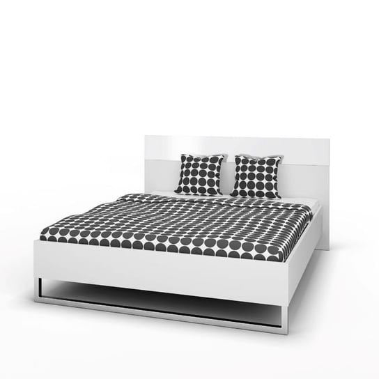 Style Łóżko z zagłówkiem, białe, 160x200 cm Tvilum