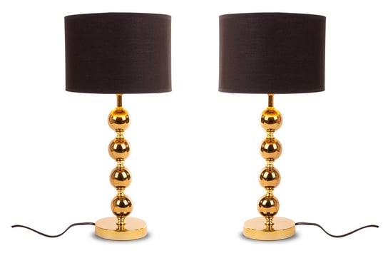 Stylowa lampa stołowa czerń i złoto 2szt. RASI Konsimo