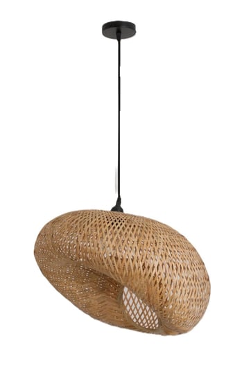 Stylowa Lampa Wisząca BEMIDI S boho mała Pleciona KLOSZ BAMBUSOWY KOBI DESIGN