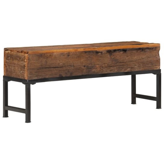 Stylowa ławka drewno z odzysku, 110x30x45 cm, brąz / AAALOE Zakito