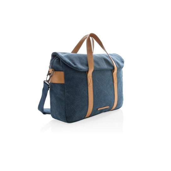 Stylowa, płócienna torba na laptopa 15,6" Niebieska - niebieski XD COLLECTION