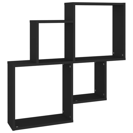 Stylowa półka ścienna czarna, 80x15x78,5 cm / AAALOE Inna marka