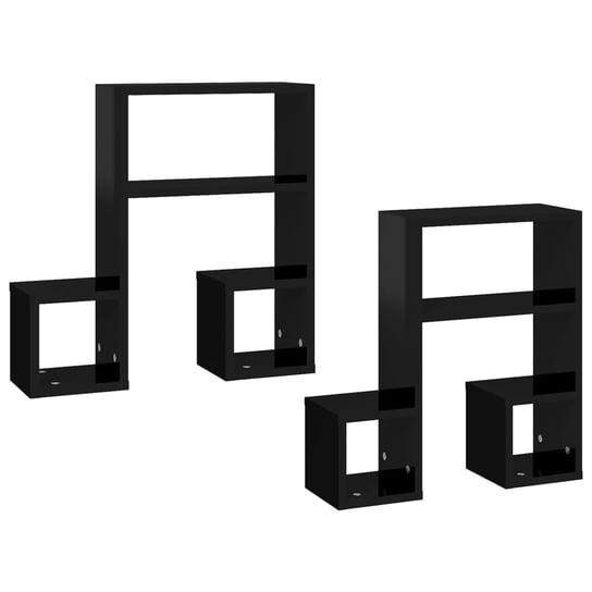 Stylowa półka ścienna - Nuta, czarny, 50x15x50 cm / AAALOE Inna marka