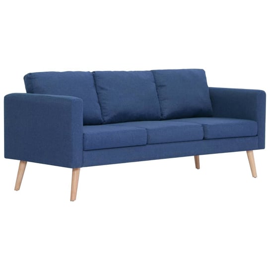 Stylowa sofa 3-osobowa, niebieska, 168x70x73 cm Zakito