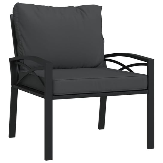 Stylowe krzesło ogrodowe 68x76x79 cm czarno-szare / AAALOE Inna marka