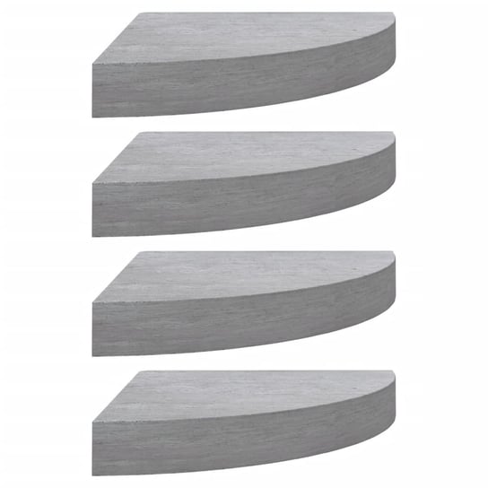 Stylowe narożne półki 25x25x3,8cm, szarość betonu / AAALOE Inna marka