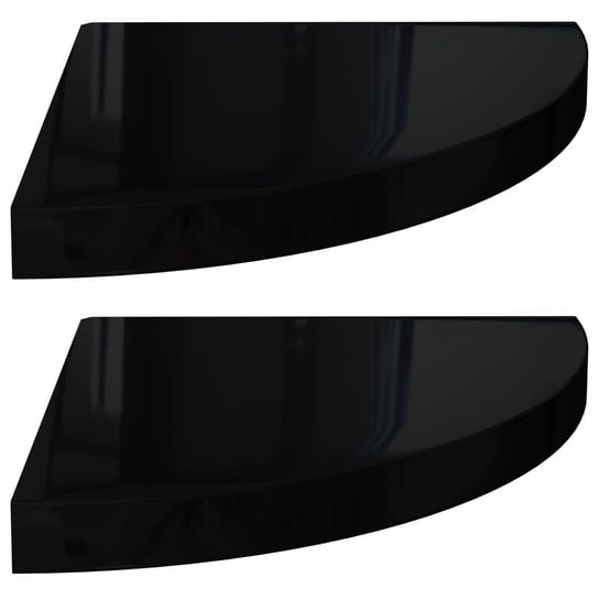 Stylowe półki narożne - czarny, 35x35x3,8cm / AAALOE Inna marka