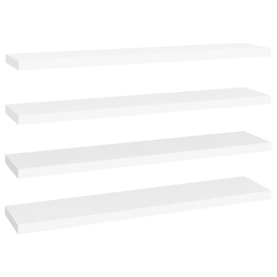 Stylowe półki ścienne 120x23,5x3,8 cm, białe / AAALOE Inna marka