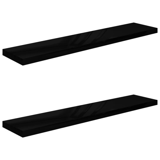 Stylowe półki ścienne - 120x23,5x3,8 cm, czarny, M / AAALOE Inna marka