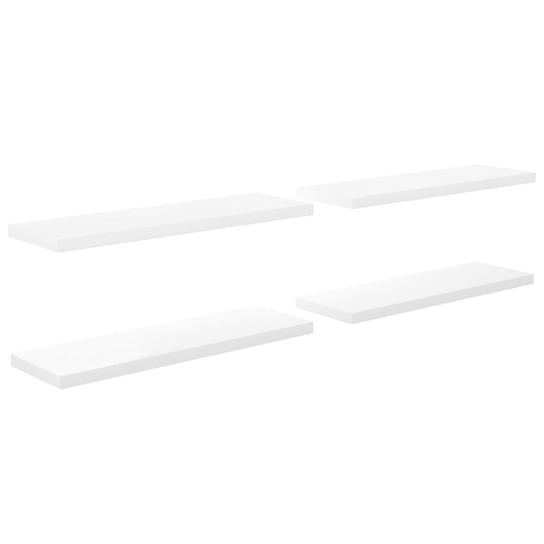 Stylowe półki ścienne 120x23,5x3,8cm, biały połysk / AAALOE Inna marka